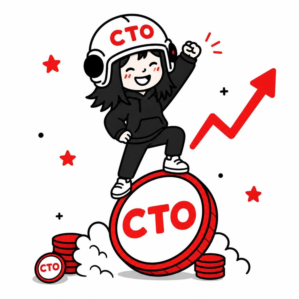 $BLAST mascot standing triumphantly on a giant red BLAST coin